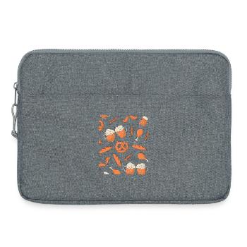 Encas, bière, bretzels, poing à poings, pain, pique-, Bavière - Sacoche pour ordinateur portable 15 pouces - gris chiné - Devant