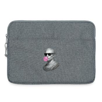 Caesar mit Sonnenbrille und Kaugummi - Laptoptasche 15" - Grau meliert - Vorne