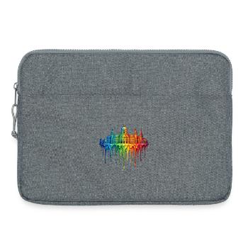 Hanover with colorful gradient color - Laptop bag 15" - heather grey - Front