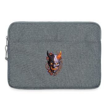 Hannya – Yōkai Demon - Laptop bag 15" - heather grey - Front