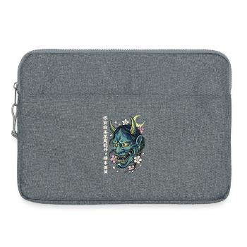 Hannya – Yōkai-Dämon - Laptoptasche 15" - Grau meliert - Vorne