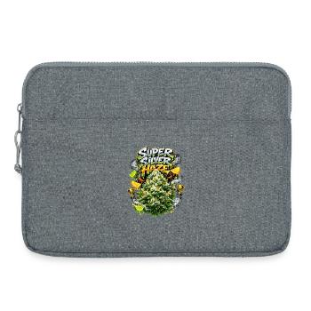 Super Silver Haze Graffiti Print - Laptop bag 15" - heather grey - Front