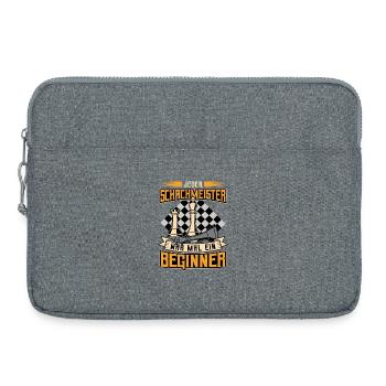 Chaque maître d’échecs était autrefois débutant / joueur d’échecs - Sacoche pour ordinateur portable 15 pouces - gris chiné - Devant