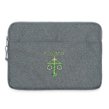Litha Pagan Summer Solstice Midsummer Midsommar - Laptop bag 15" - heather grey - Front