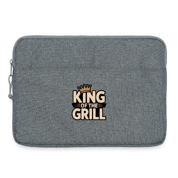 Roi du grill - parfait pour les maîtres du barbecue - Sacoche pour ordinateur portable 15 pouces - gris chiné - Devant