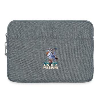 Mouette sous pression avec masque de plongeur humour de plongeur - Sacoche pour ordinateur portable 15 pouces - gris chiné - Devant