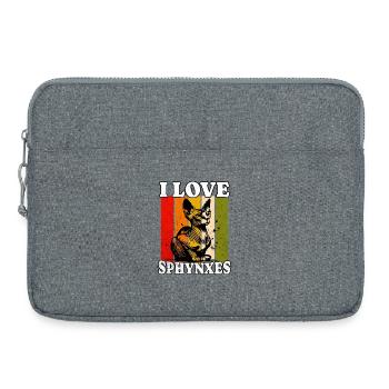I Love Sphynx Cat - Laptoptasche 15" - Grau meliert - Vorne