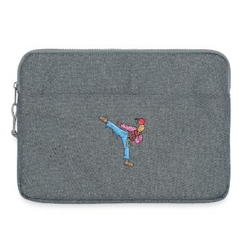 Fille Karaté Glace Artiste Martial Dames Taekwondo - Sacoche pour ordinateur portable 15 pouces - gris chiné - Devant