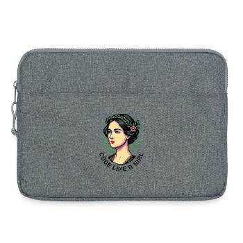 Ada Lovelace : Code comme une fille - Sacoche pour ordinateur portable 15 pouces - gris chiné - Devant
