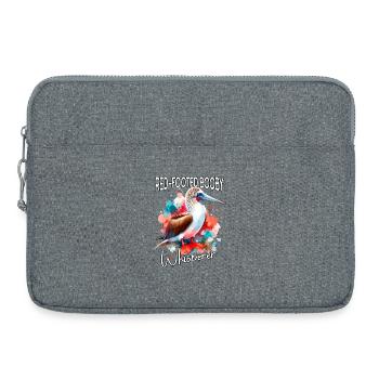 Chuchoteur de Seins aux Pieds Rouges - Sacoche pour ordinateur portable 15 pouces - gris chiné - Devant