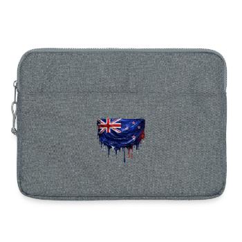 Drapeau néo-zélandais dégoulinant - Sacoche pour ordinateur portable 15 pouces - gris chiné - Devant