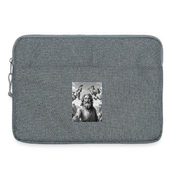 Selfie de Zeus avec les Dieux - Sacoche pour ordinateur portable 15 pouces - gris chiné - Devant
