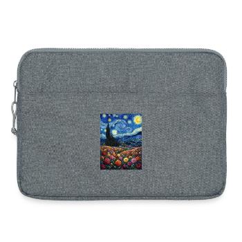 Nuit étoilée de Dahlia - Sacoche pour ordinateur portable 15 pouces - gris chiné - Devant