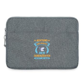 Taube Taubenzüchter Brieftaubensport Taubenverein - Laptoptasche 15" - Grau meliert - Vorne