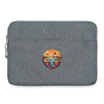 Un monde fantastique fascinant du paysage du gouffre dans le - Sacoche pour ordinateur portable 15 pouces - gris chiné - Devant