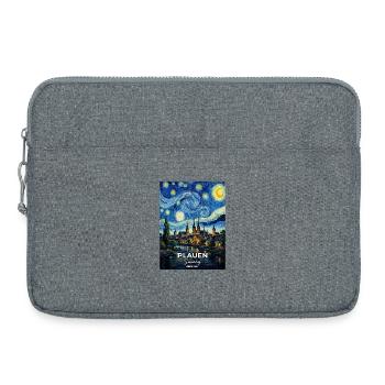 Plauen, Allemagne, Nuit étoilée - Sacoche pour ordinateur portable 15 pouces - gris chiné - Devant