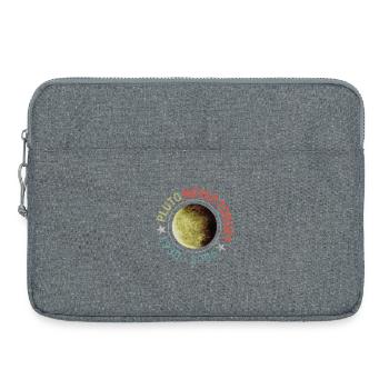 Pluto Never Forget 1930-2006 Retro Planet Design - Laptoptasche 15" - Grau meliert - Vorne