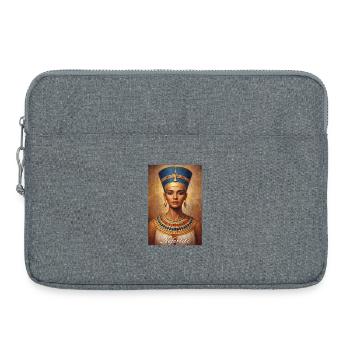 Portrait de Néfertiti - Sacoche pour ordinateur portable 15 pouces - gris chiné - Devant