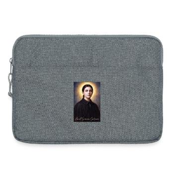 Portrait de sainte Gemma Galgani - Sacoche pour ordinateur portable 15 pouces - gris chiné - Devant
