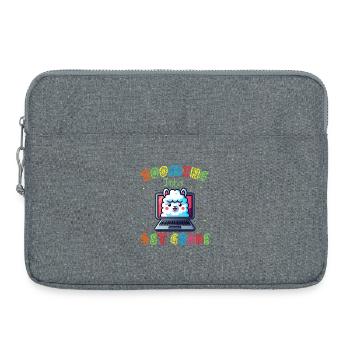 Lama sur ordinateur – Dernière année - Sacoche pour ordinateur portable 15 pouces - gris chiné - Devant