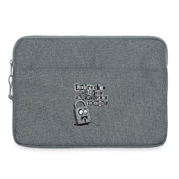 Lockpicking Sport Schloss Büroklammer - Laptoptasche 15" - Grau meliert - Vorne