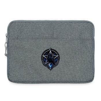 Mystic Raven Pentagram - Laptop bag 15" - heather grey - Front