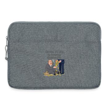 Spenden Für Bedürftige Großkonzerne - Laptoptasche 15" - Grau meliert - Vorne
