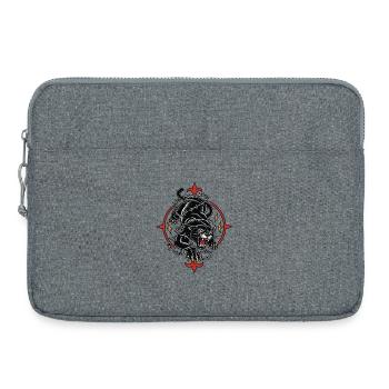 Panthère noire tattoo barbelés agressive - Sacoche pour ordinateur portable 15 pouces - gris chiné - Devant