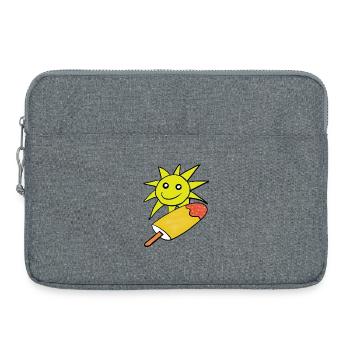 Sommer Sonne Eis Eiskrem Sommerzeit - Laptop bag 15" - heather grey - Front