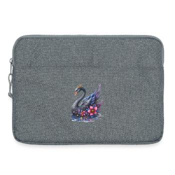 Fantasy floral swan - Laptop bag 15" - heather grey - Front