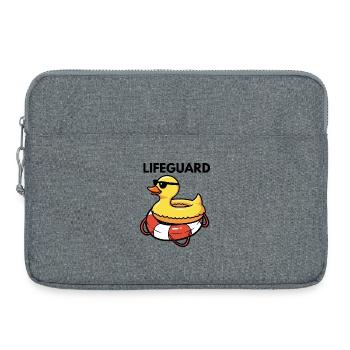 Caneton Maître Nageur Bouée Humour Été Cool - Sacoche pour ordinateur portable 15 pouces - gris chiné - Devant