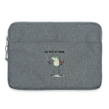 Nous testons à Dawn Frog Knight - Sacoche pour ordinateur portable 15 pouces - gris chiné - Devant