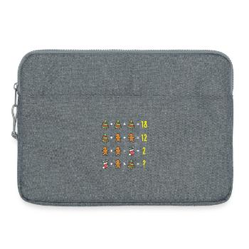 Christmas Puzzle Math Christmas Funny Saying - Laptop bag 15" - heather grey - Front