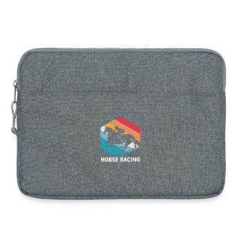 Courses de chevaux - Sacoche pour ordinateur portable 15 pouces - gris chiné - Devant