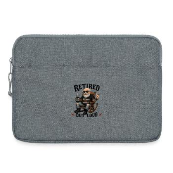  Retired But Loud Rock Rentner Ruhestand Cooler - Laptoptasche 15" - Grau meliert - Vorne