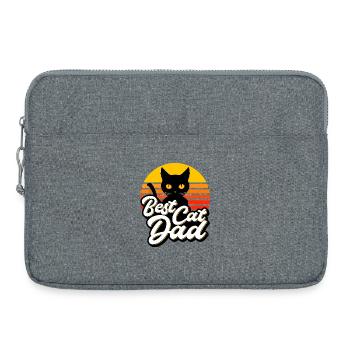 Meilleur Cat Dad Coucher de soleil drôle pour les passions animales - Sacoche pour ordinateur portable 15 pouces - gris chiné - Devant
