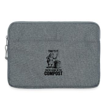 Jardinier, jardin, vous allez dans le compost - Sacoche pour ordinateur portable 15 pouces - gris chiné - Devant