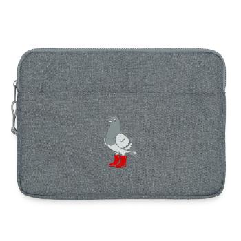 Colombe en bottes rouges - Sacoche pour ordinateur portable 15 pouces - gris chiné - Devant