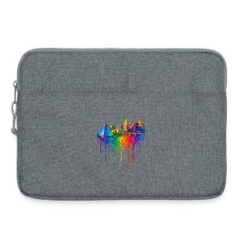 Memphis Tennessee Tropfende Kunst - Laptoptasche 15" - Grau meliert - Vorne
