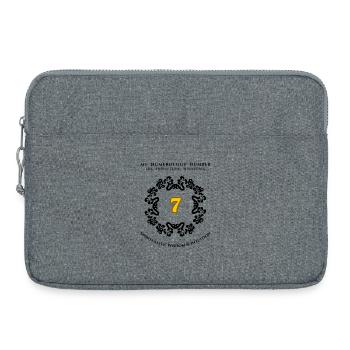 Numéro 7 Symbole de la spiritualité, de la sagesse et de l’intuition - Sacoche pour ordinateur portable 15 pouces - gris chiné - Devant