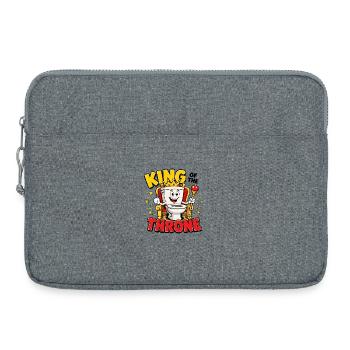 Roi du Trône Toilettes amusantes - Sacoche pour ordinateur portable 15 pouces - gris chiné - Devant