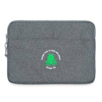 Rejet du courage de la grenouille toxique - Sacoche pour ordinateur portable 15 pouces - gris chiné - Devant
