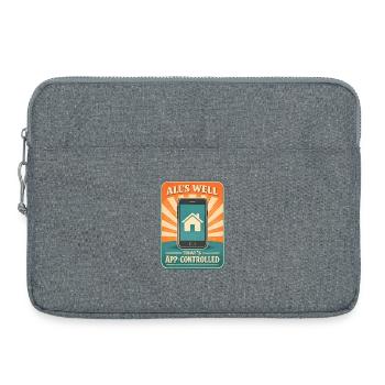 Tout est bon via l’application | Maison intelligente - Sacoche pour ordinateur portable 15 pouces - gris chiné - Devant