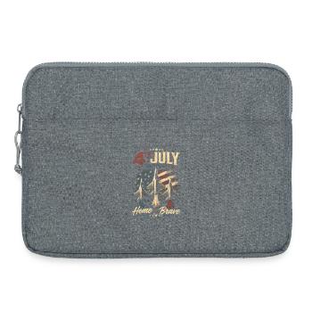 4th July Flugzeuge Patriotik – Home of the Brave - Laptoptasche 15" - Grau meliert - Vorne