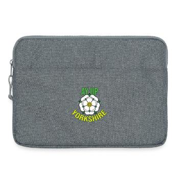 Ay Up Yorkshire Drapeau Yorkshire Drôle - Sacoche pour ordinateur portable 15 pouces - gris chiné - Devant