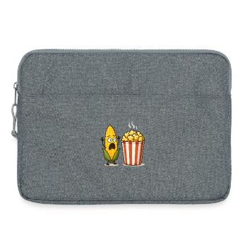 Shocked Corn Popcorn - Laptop bag 15" - heather grey - Front