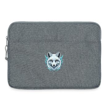 Eiswolfkopf mit Frostakzenten - Laptoptasche 15" - Grau meliert - Vorne