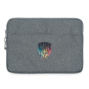Gouttes de peinture colorées couleurs arc-en-ciel abstraites pour - Sacoche pour ordinateur portable 15 pouces - gris chiné - Devant