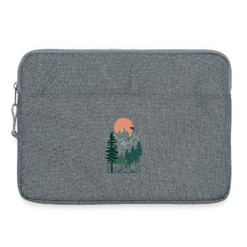 Nature Forest Mountain Tree Gift Idea - Laptop bag 15" - heather grey - Front