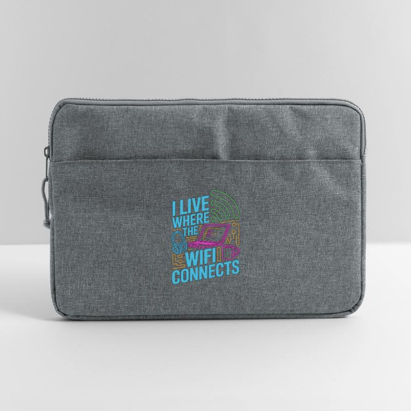 Remote Developer I Live Where The Web Developer Laptoptasche 15"